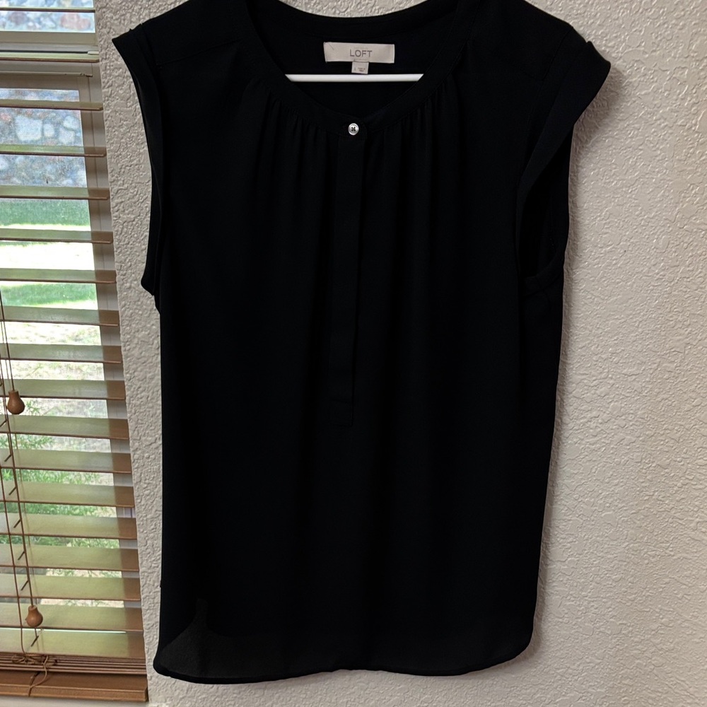 LOFT Classic Black Sleeveless Top